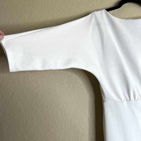 Alexia Admor Paris Sheath Dress Women Large White Bodycon Wedding Rehearsal - Picture 7 of 11